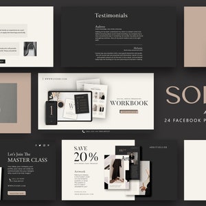 Canva template Lead magnet Social Media Pack. Instagram template. Facebook cover. Pinterest template. Social media branding. Instagram Coach image 6