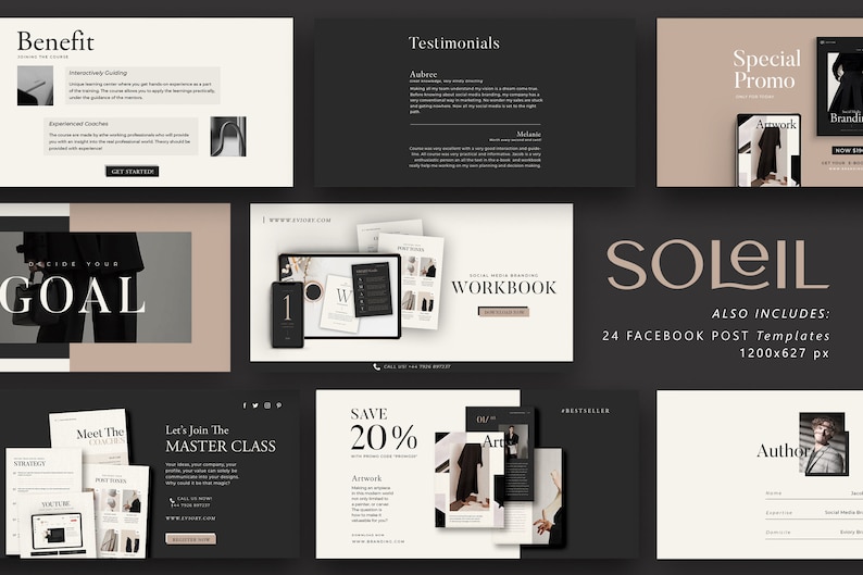 Canva template Lead magnet Social Media Pack. Instagram template. Facebook cover. Pinterest template. Social media branding. Instagram Coach image 6