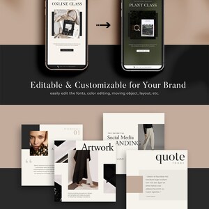 Canva template Lead magnet Social Media Pack. Instagram template. Facebook cover. Pinterest template. Social media branding. Instagram Coach image 5