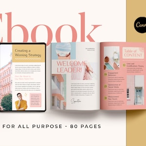 eBook Template Creator CANVA. eBook Template. engagement coach. Ebook for Coach. eBook for eCourse. Course Creator. Webinar Handbook