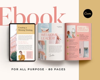 eBook Template Creator CANVA. eBook Template. engagement coach. Ebook for Coach. eBook for eCourse. Course Creator. Webinar Handbook
