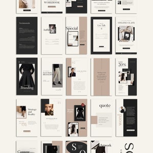 Canva template Lead magnet Social Media Pack. Instagram template. Facebook cover. Pinterest template. Social media branding. Instagram Coach image 10