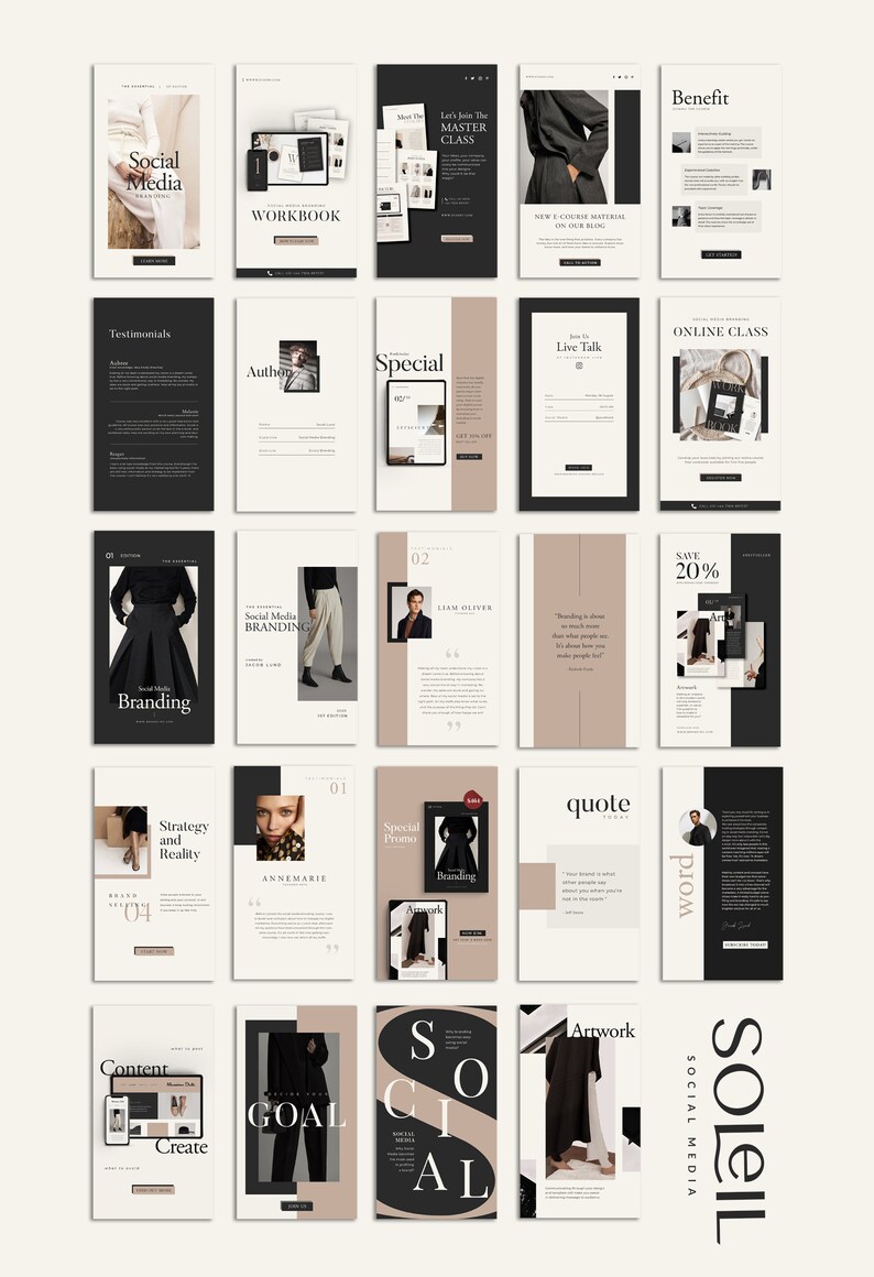 Canva template Lead magnet Social Media Pack. Instagram template. Facebook cover. Pinterest template. Social media branding. Instagram Coach image 10