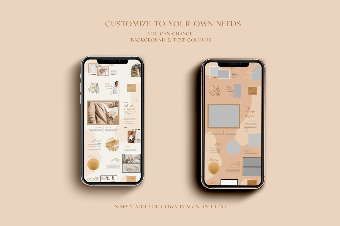 Instagram Template Canva. Canva Puzzle. Neutral Template. - Etsy