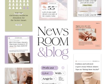 Instagram template Canva. Instagram for blogger. canva ladypreneur. Canva template. news broadcast. canva for woman. influencer template.