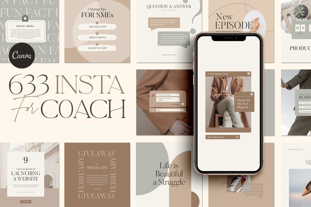Instagram Template Canva. Instagram for Coaches. Coaching Template ...
