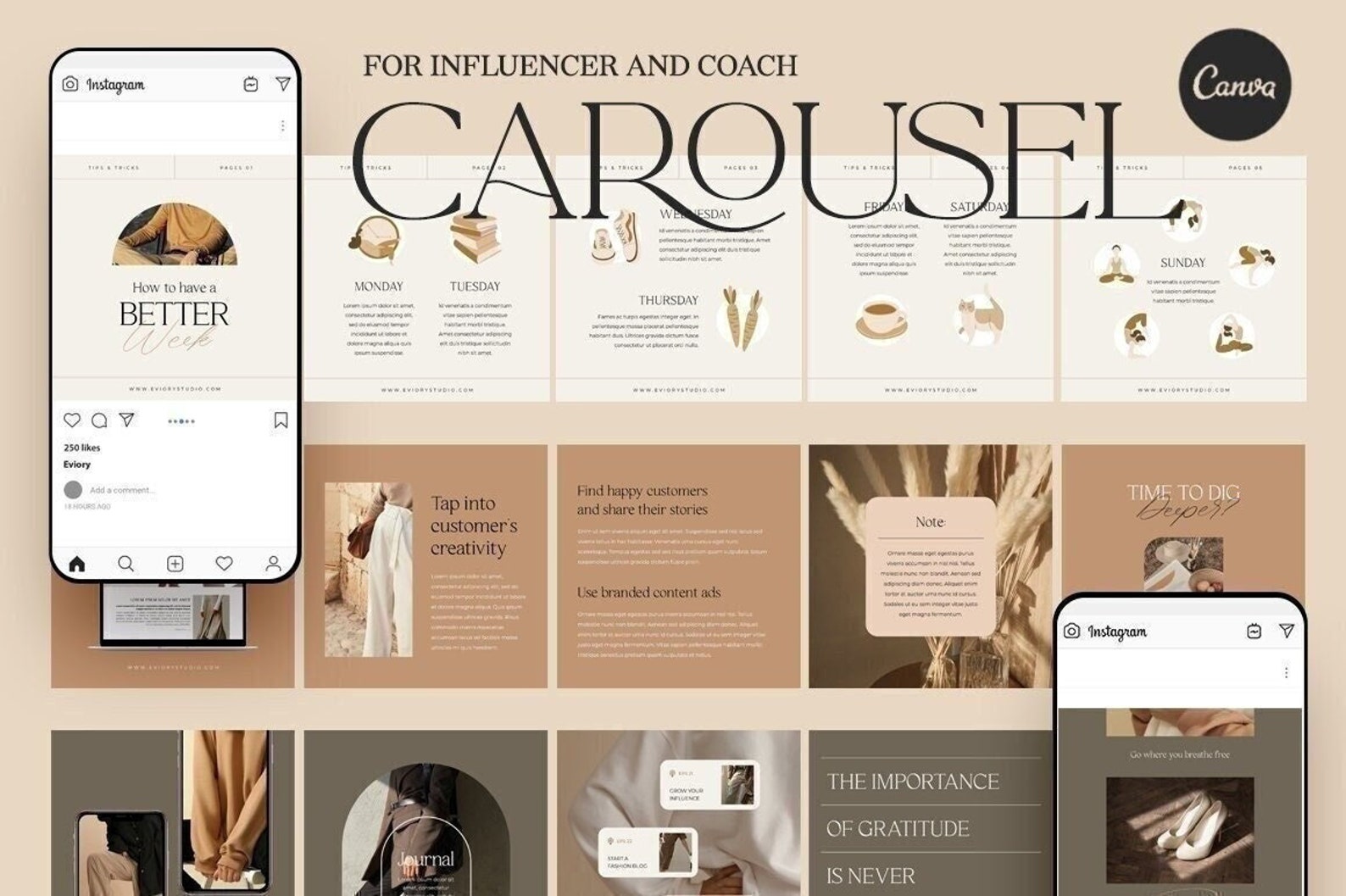 CANVA Instagram Carousel. Instagram Post. Instagram Story. Instagram ...