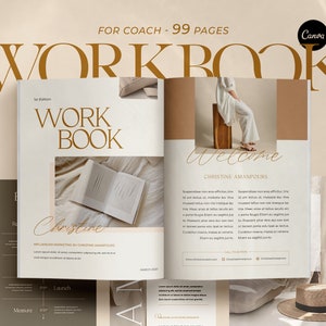 99 Arbeitsbuch Canva. Webinar-Leitfaden. Ressourcenbuch. Online Kursbuch. Canva Ebook. Canva Vorlage. Webinar Handbuch