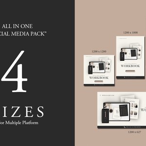 Canva template Lead magnet Social Media Pack. Instagram template. Facebook cover. Pinterest template. Social media branding. Instagram Coach image 2