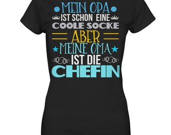 Opa und Oma Enkelkind Oma Geburtstag Oma und Opa Sprüche  - Ladies Premium Shirt