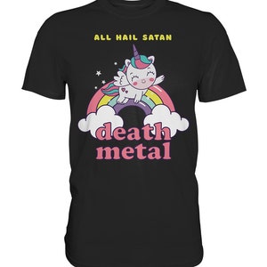 Death Metal Unicorn Unicorns Unicorn Rainbow - Premium Shirt