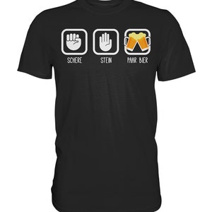 Rock Scissors Couple Beer Sayings Funny Sayings Shirt - Premium Shirt