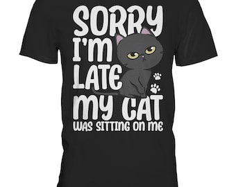 T-Shirt Cat Black Cat Cat Shirt Cat Lovers - Premium Shirt