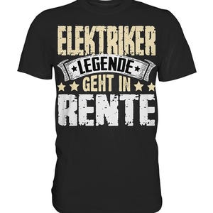 Electrician Legend Pension Shirt – Funny Retirement Pension Pensioner – Premium Shirt