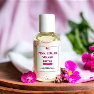 Pink Sugar Moisturizing Body Oil: Vegan Cruelty-Free Skincare, 2 Oz