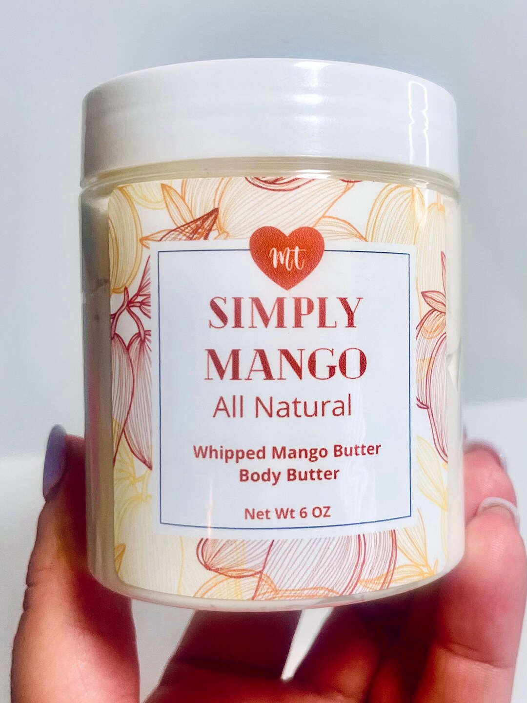 Mango Whipped Body Butter Mango Butter Moisturizer Body Etsy