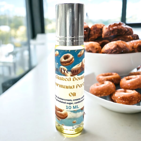 Glazed Donut perfume oil, natural perfume, cruelty free beauty, roll on perfume, vegan perfume, gifts for her, handmade perfume