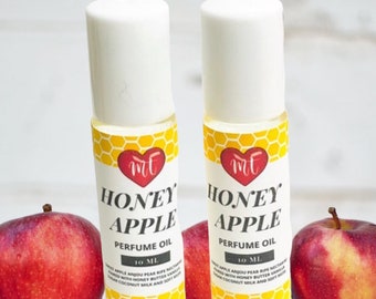 Honey Apple Perfume Oil Roll on, natural perfume oil, perfume roller, handmade perfume, gifts for her