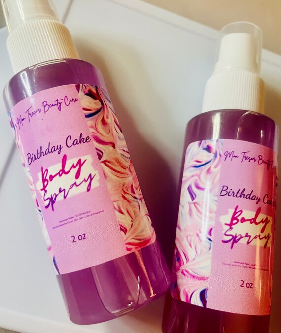 Birthday Cake Body Spray Body Mist Birthday Cake Frosting Etsy
