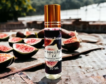 Brown Sugar and Fig type Perfume Oil Roll-On: Natural Vegan Fragrance