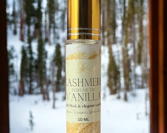 Cashmere Vanilla perfume oil, roll on perfume, natural perfume oil, gifts for her