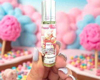 Óleo perfumado roll-on Marshmallow Candy: Boujee Fluff, ideal para viagens, 10ml