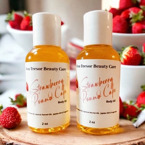 Strawberry Pound Cake type  Body Oil, natural body oil, skin care, body care, shower oil, moisturizer, cruelty free beauty, gift for her