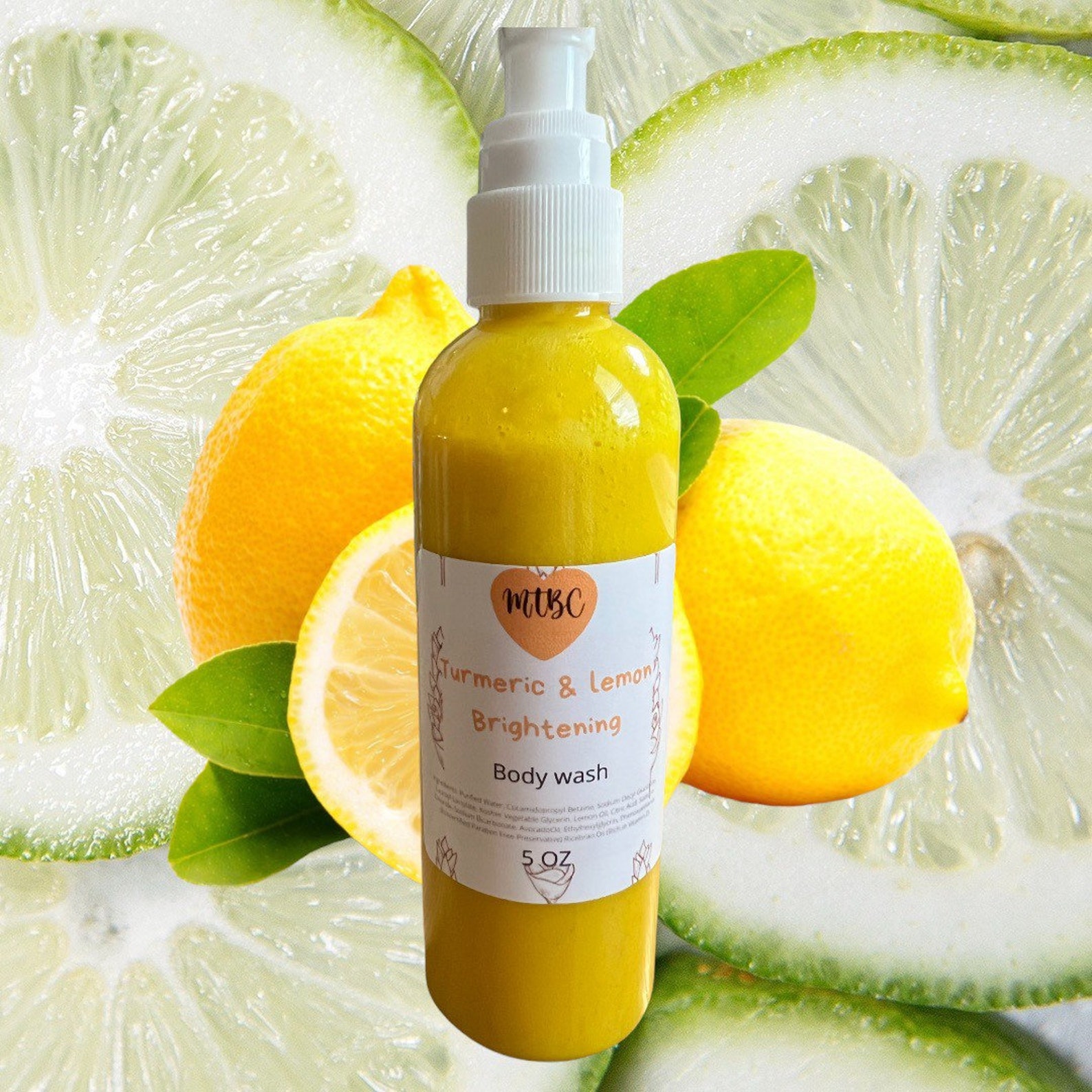 Turmeric and Lemon Body Wash Turmeric Body Wash Turmeric Etsy