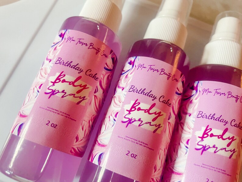 Birthday Cake Body Spray Body Mist Birthday Cake Frosting Etsy