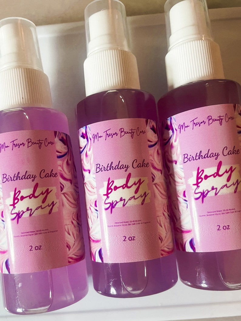 Birthday Cake Body Spray Body Mist Birthday Cake Frosting Etsy
