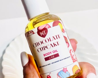 Moisturizing bodyolie met chocoladecupcakes: natuurlijke huidverzorging (2oz)
