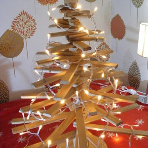Wooden Christmas Tree,  Evertree 63cm, flat wood tree, spiral tree, natural solid beech tree, minimalist, ecological, sustainable