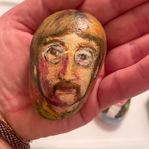 Sgt. Pepper John Lennon Handpainted Rock