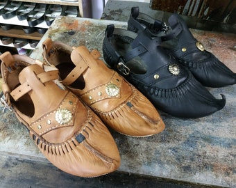 Handmade Cowhide Moccasins, Men's Grounding Shoes. Barefoot Moccasins