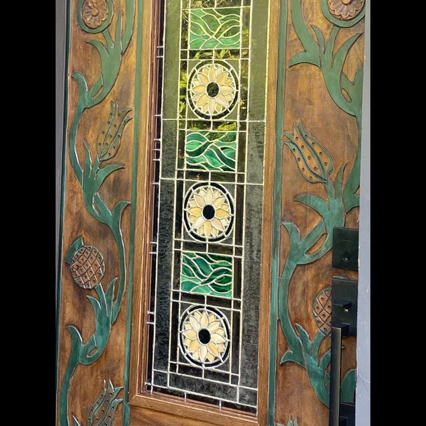 Reserved Custom Made Stained Glass Door