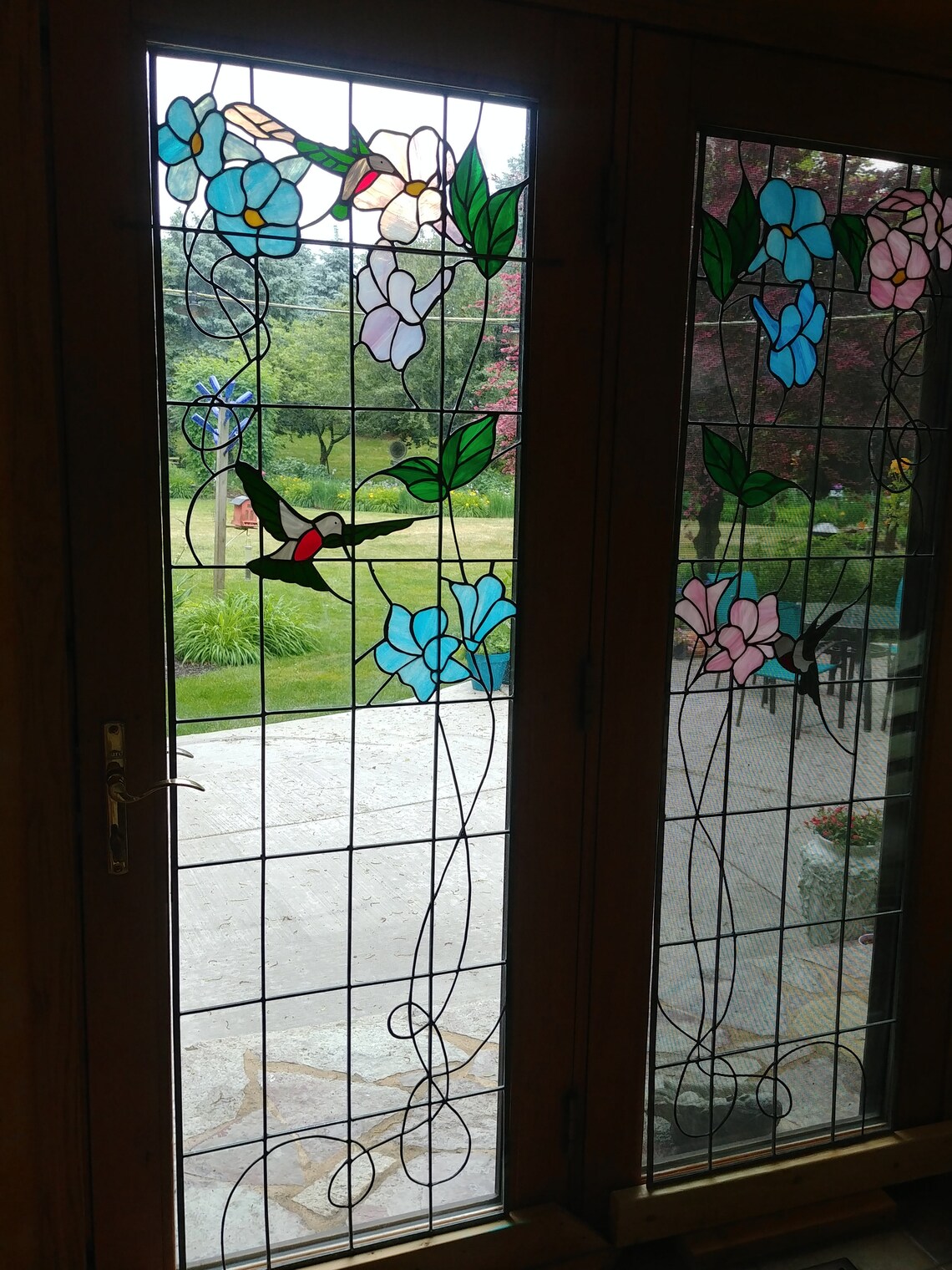 Custom Made Stained Glass Patio Door Inserts Etsy