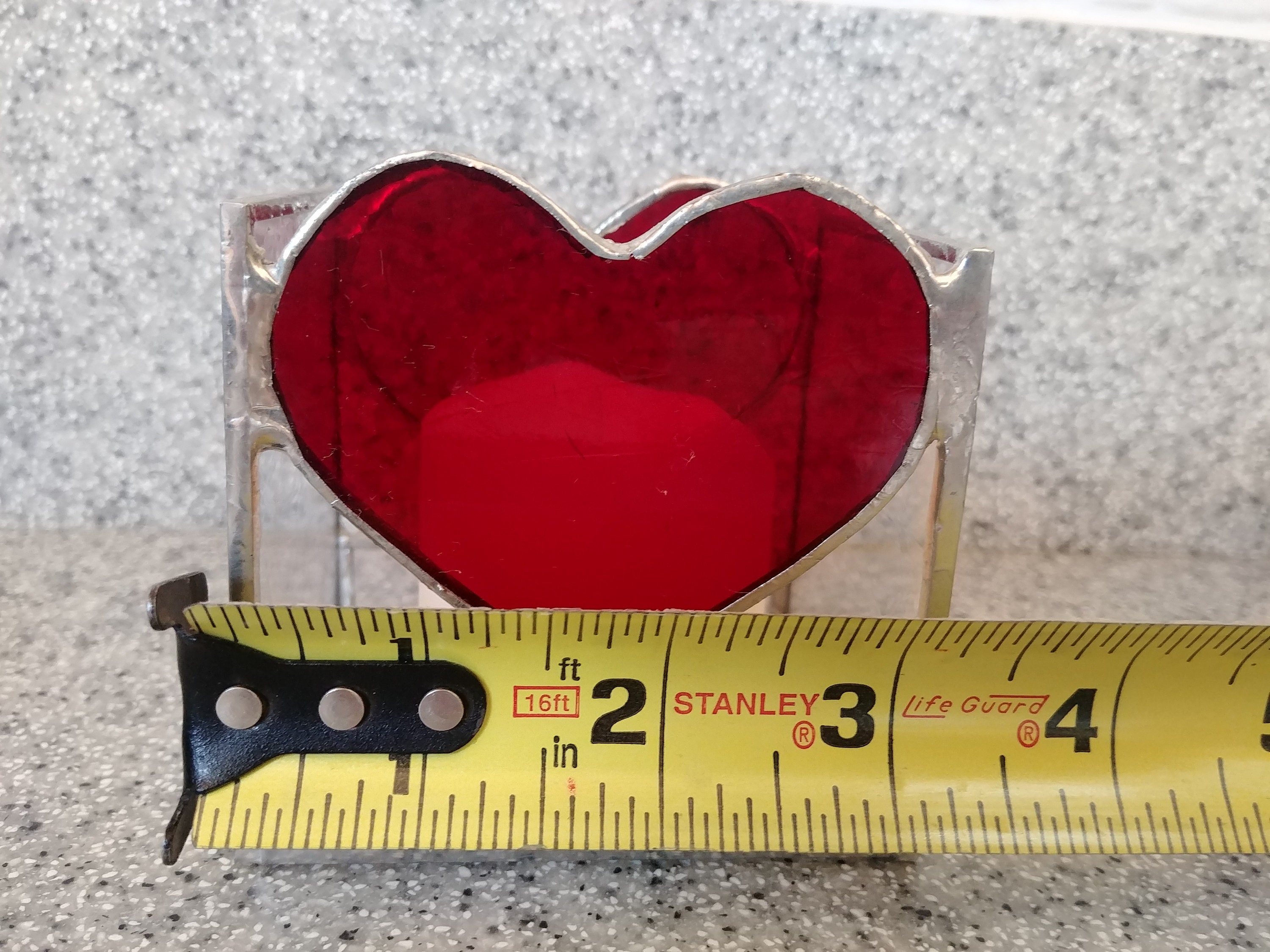 Stained Glass Votive Candle Holder With HEART Etsy