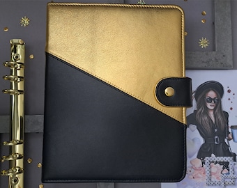 A5 Leather Planner Binder: Personalized Weekly Organizer with Pen Case