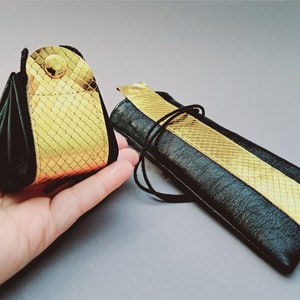 Set di astucci per occhiali morbidi e piccoli / astuccio piccolo per anelli / borsa da collo per occhiali / art déco / decorazione d'interni