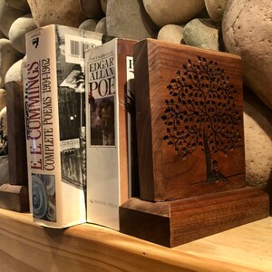 Walnut Book Ends, Comes as a Set, Laser Engraved, Handcrafted - Etsy