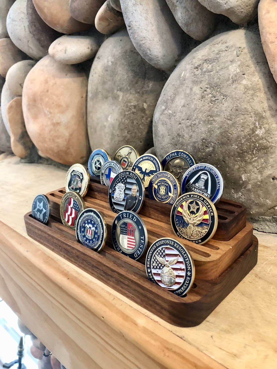 Challenge coin display stand