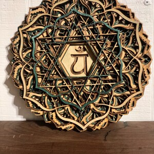 Layered Mandala Yoga Wall Art Anahata Chakra