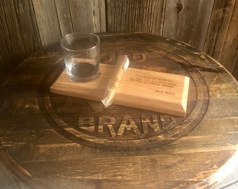 Cigar and Bourbon Coaster Tray