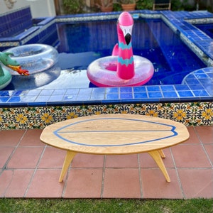 Hardwood Surfboard Table