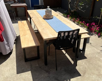 Outdoor Dining Table and Benches