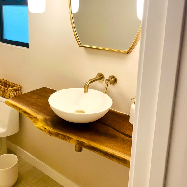 Live Edge Vanity Etsy