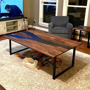 Mid Century Live Edge Walnut Table