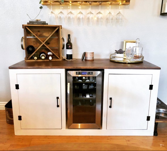 Kitchen Cabinet with Coffee Station and Wine Bar - Transitional