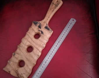 Savage Style BDSM Spanking Paddle With Holes |Whisky Oak Wooden Paddle | Whisky Barrel | BDSM |hand Crafted | Paddle by IronicKrafts