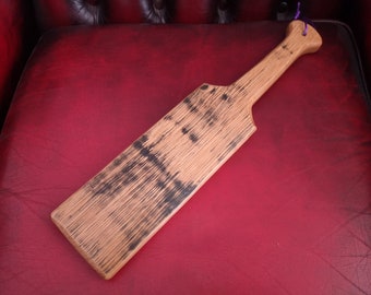 BDSM Spanking Whisky Oak Wooden Paddle | Whisky Barrel | BDSM Paddle by IronicKrafts